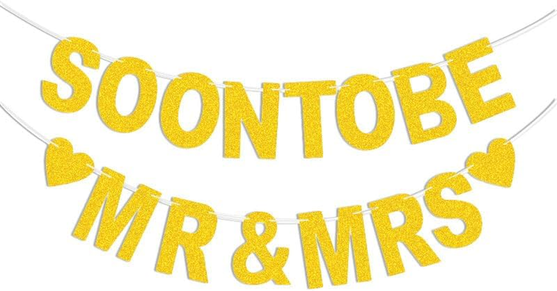Soon to BE MR and MRS Banner, Just Married Banner Wedding Garland, Rustic Burlap