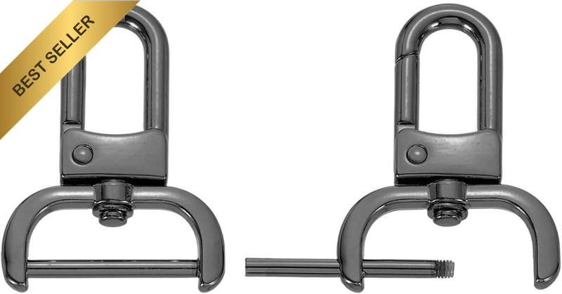 2Pcs Snap Hook Swivel Clasp, 25Mm(1 Inch) Detachable D-Rings Lobster Clasps, Bag