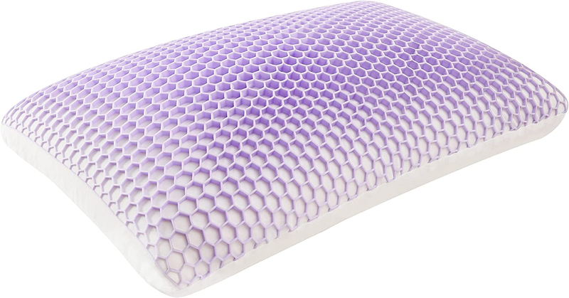 Purple Harmony Pillow for Sleeping Elastic Grid Hex with Natural Latex Core