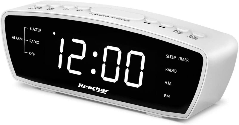 Radio With Usb Charger Port, Fm Radio,6 Snoozes (white)