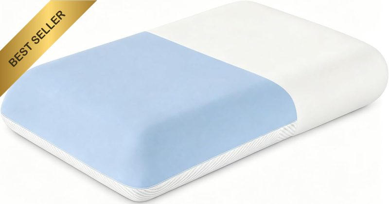 Memory Foam Neck Pillow, Stomach Sleeping Pillow - Flat Pillows for Sleeping, Ce