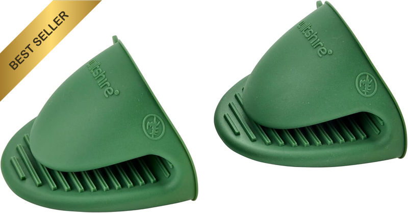 Silicone Heat-Resistant Air Fryer Grippies Green – Flexible Silicone Oven Mitts