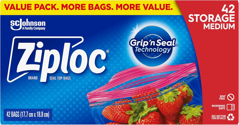 Storage Bags, Medium, 42 Pack