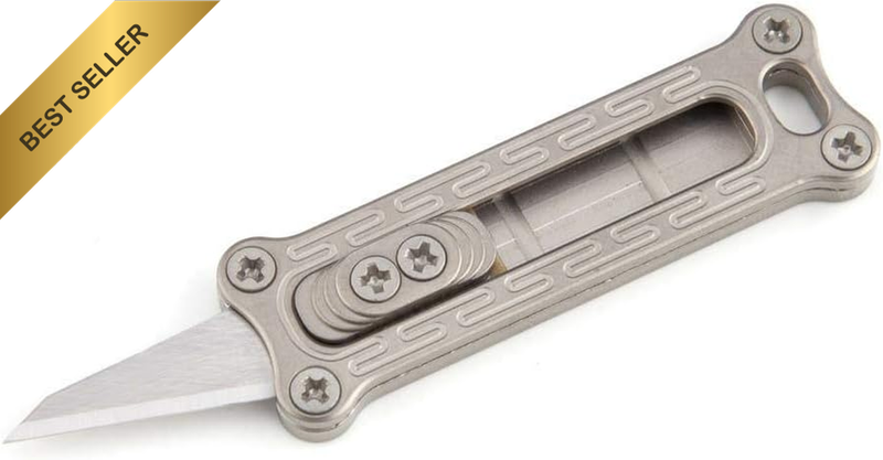 Titanium Alloy Daily Mini Pocket Utility Knife with Replaceable Blades, Ultra Co