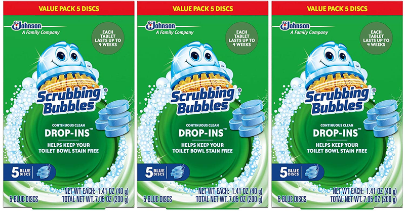 Continuous Clean Drop-Ins Toilet Cleaner Tablet, Repels Tough Hard Water and Lim