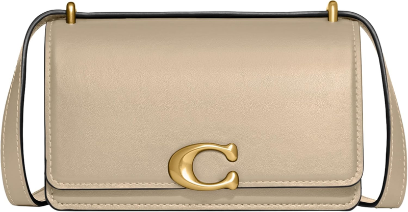 COACH womens Luxe Refined Calf Leather Bandit Crossbody