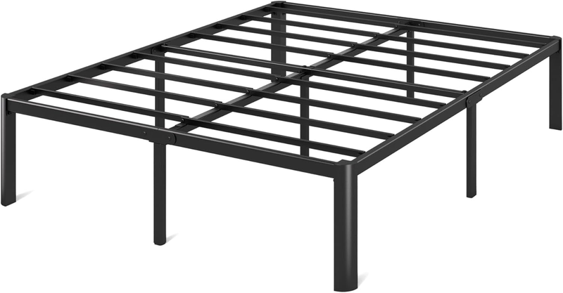 Full Bed Frame – Van 16 Inch Bed Frame with Steel Slat Support, Heavy Duty Metal