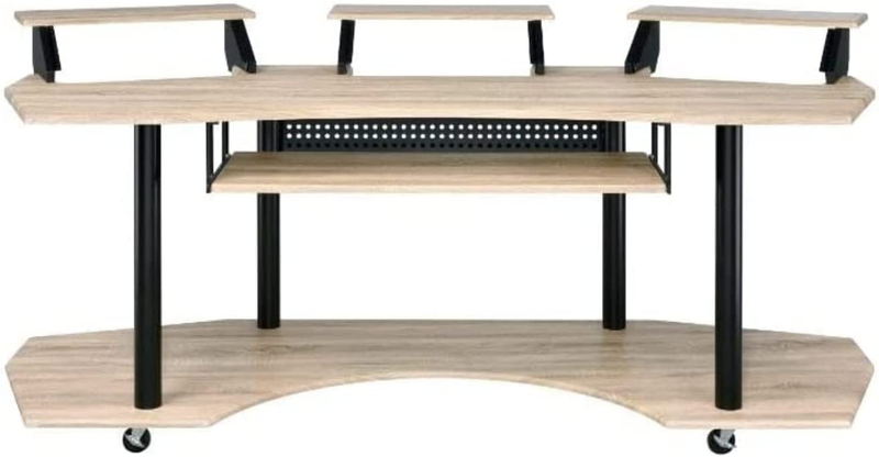Eleazar Music Recording Studio Desk, Natural Oak