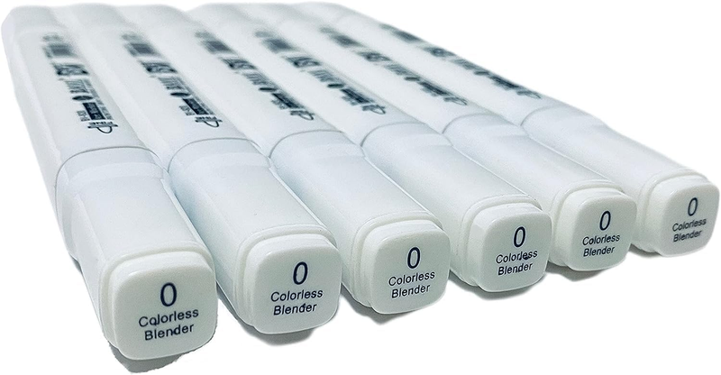 6Pcs Colorless Alcohol Markers Set Blender Blending Clear Markers Dual Tips A...