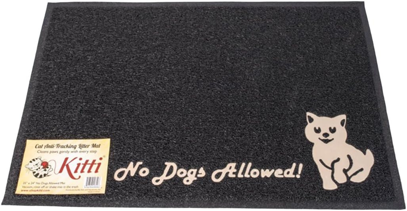 Cat Litter anti Tracking Mats, No Dogs Allowed, Black