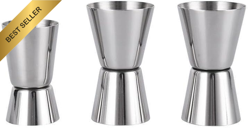 Stainless Steel Spirit Measure, 3Pcs Stainless Steel Shot Measure Drinks Alcohol