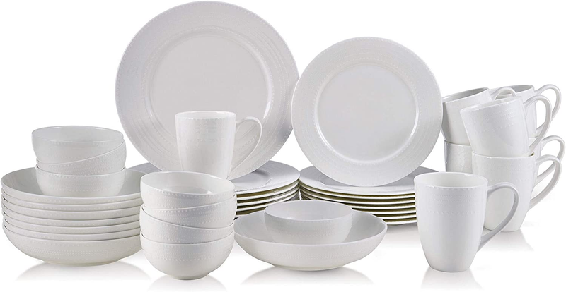 Mikasa Annabele Chip Resistant 40-Piece Dinnerware Set, Serv