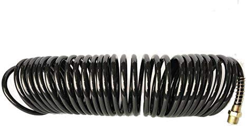 Recoil Air Hose Air Compressor Hose 1/4 Inch Nylon Coiled Hose 25 Feet 1/4 NPT E