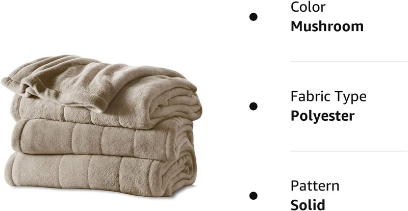 King Size Electric Blanket Mushroom Color