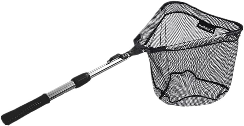 Fishing Net Collapsible, Fish Landing Net with Telescoping Aluminum Handle Exten