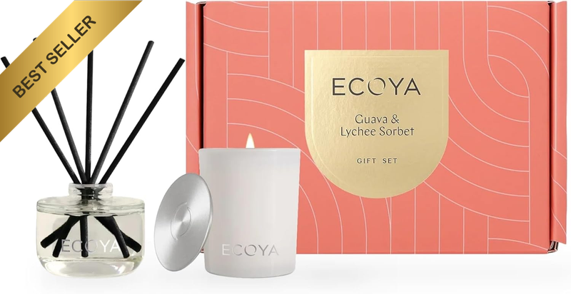 Mini Duo Guava Lychee Sorbet Home Fragrance Gift Set – 80G Mini Madison Candle w