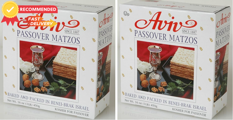 Kosher Matzos Crackers 2-Pack 453g - Authentic Snack, Crunchy & Delicious