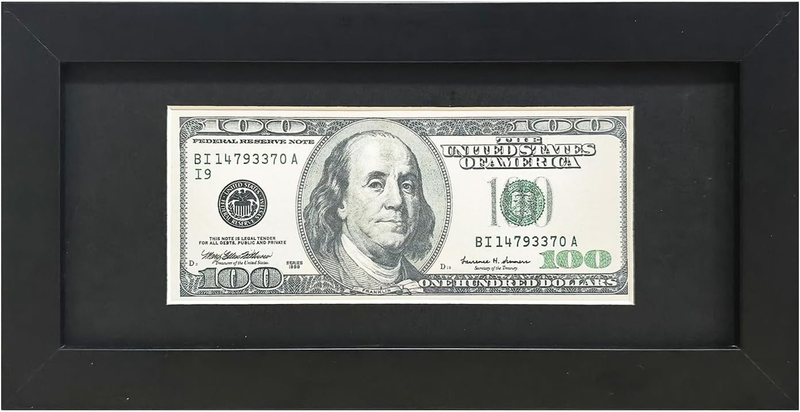 Tabletop Picture Frame,Dollar Bill Holder,5X10“ Shadow Box Picture Frames,Black