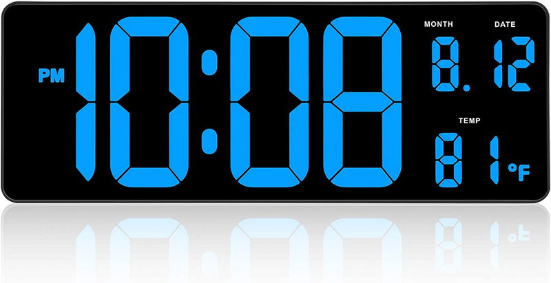 Large Digital Wall Clock with Jumbo Big LED Number Display A
