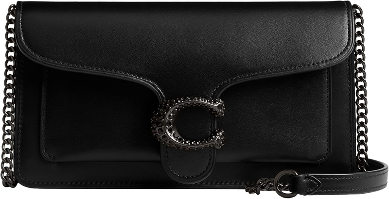 COACH Womens Tabby Chain Clutch Black One Size