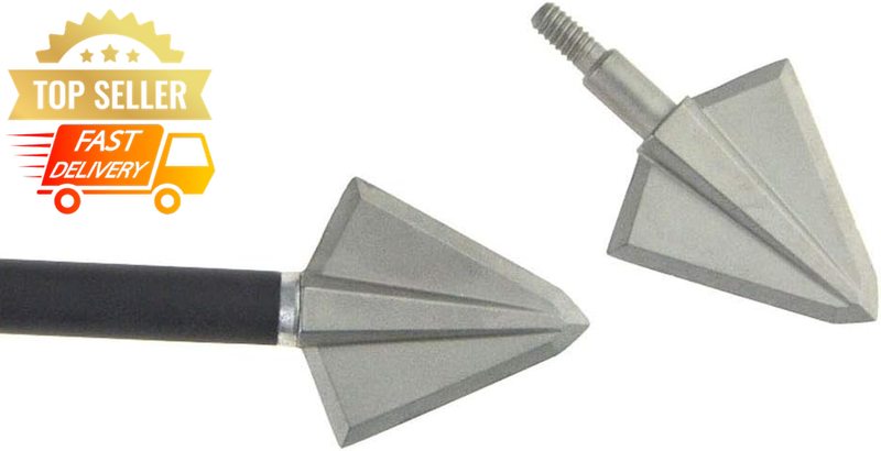3 Pcs 136 Gr Broadheads 2 Blade Archery Arrow Points 1.1