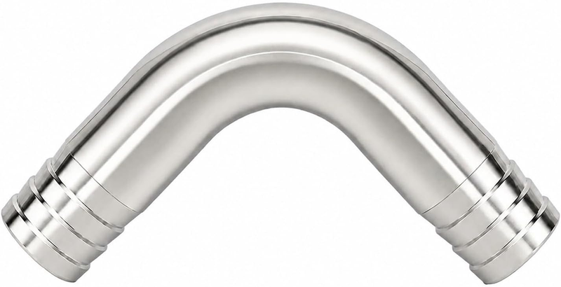 Stainless Steel Sanitary Hose Barb 90 Degree Elbow 1.25" X 1.25" Barbed 1Pc