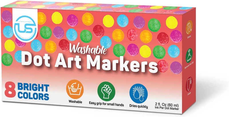 Dot Markers| Bingo Daubers | Dot Markers Washable 8 Colors Dot Markers for Toddl