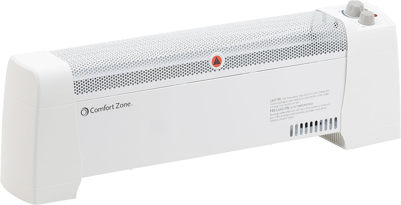 Electric Baseboard Space Heater with Adjustable Thermostat, 