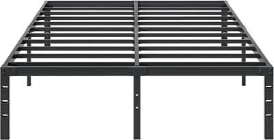 Queen Size Bed Frame 18Inch High Metal Platform 3000 Lbs Heavy Duty Steel Slat