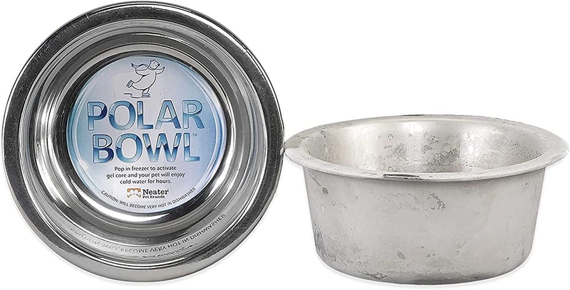 Neater Pets Polar Bowl - Freezer Bowl for Ice Cold Water for Dogs & Cats - Pe...