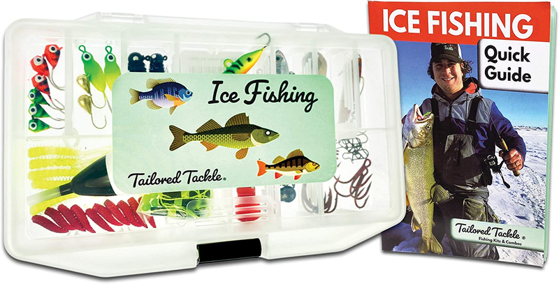 Ice Fishing Rod Reel Combo Jigs Lures Kit Walleye Panfish Crappie Bluegill