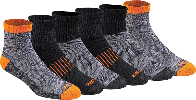 Men's Dri-Tech Moisture Control Quarter Socks Pack Dickies *Choose Color/Count