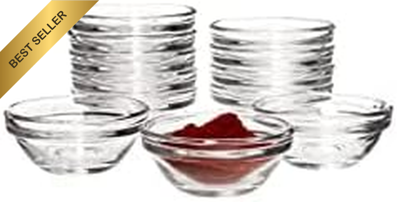 Mini Glass Dipping Sauce Cups, Set of 12 Tiny Pinch Bowls for Cooking & Dipping,