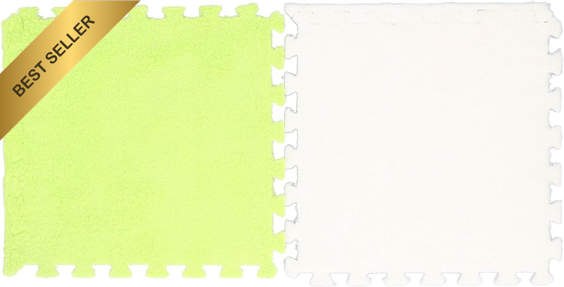 10-Pc Fluorescent Plush Interlocking Foam Mat (31x30cm)