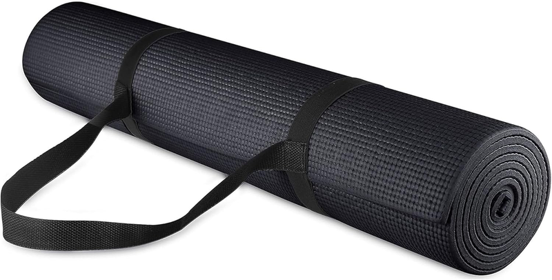 BalanceFrom GoYoga All Purpose High Density Non-Slip Exercise Yoga Mat with Carr