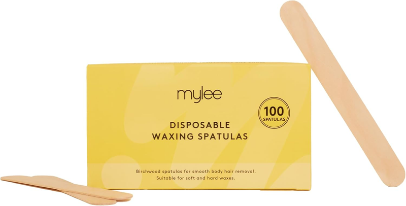 Mylee Premium 100-Count Disposable Wooden Waxing Spatulas