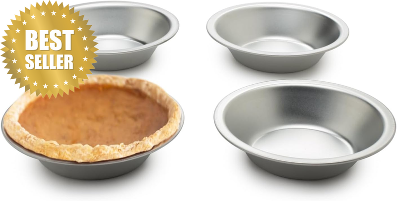 4620 Pie Pan Set, Tin-Plated Steel, 5-Inch, 4-Piece