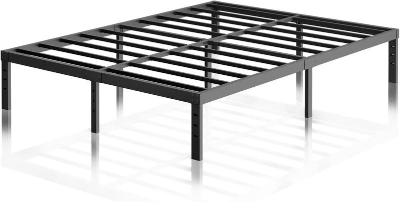 King Size Bed Frame Heavy Duty 3500Lbs Steel Slat Support Easy Assembly Noise