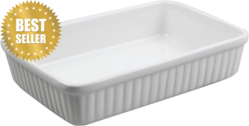 Classic Collection Stoneware Rectangular Roaster, 24.2 X 15.3X 4.9Cms, White 284