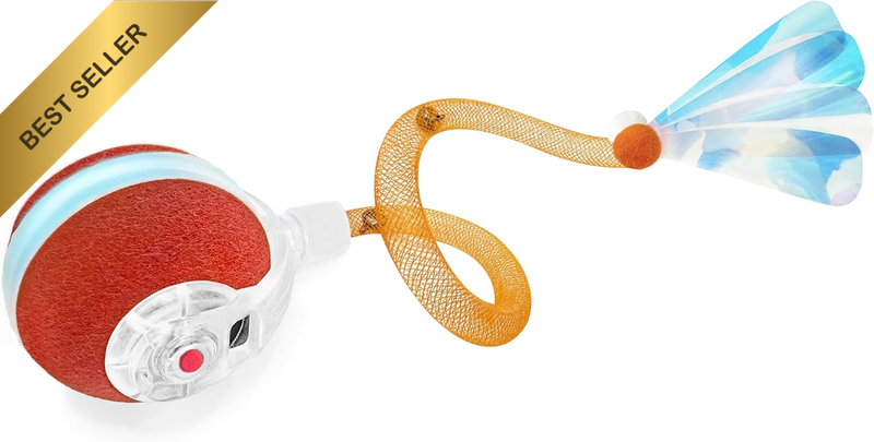 Agile Moving Cat Ball with Elastic Mesh Tail, Interactive, Motion Activated, Ult