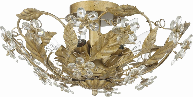 Paris Market 6 Light Gold Leaf Semi Flush Mount