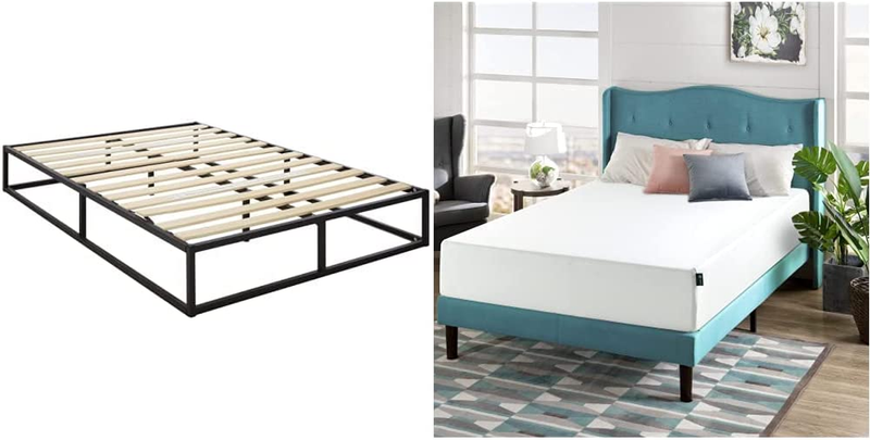 Joseph Metal Platforma Bed Frame, Full & 12 Inch Green Tea M