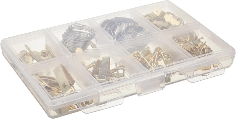 Picture Hanging Assortment Kit, Brass, 220-Piece Set
