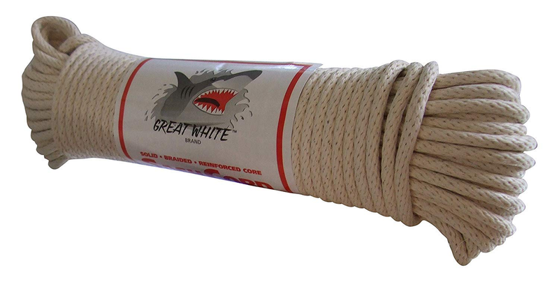 Sash Cord #8 100Ft 1/4In for Window Replacement Tie down Camping Crafts