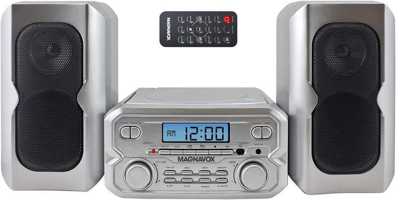 MM435M-SL 3-Piece Compact CD Shelf System with Digital FM Stereo Radio, Magnavox