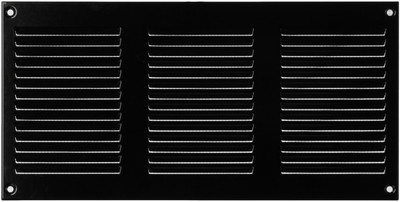 Black 10X4 Inch Duct Opening Vent Cover - Air Return Vent Cover with Mesh - Meta
