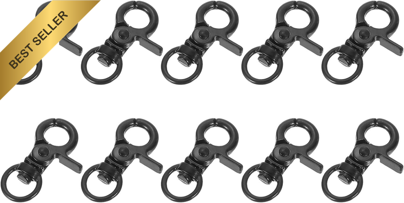10 Pcs Swivel Lanyard Snap Hook, 1.22" X 0.7" Zinc Alloy Trigger Snap Hooks Meta