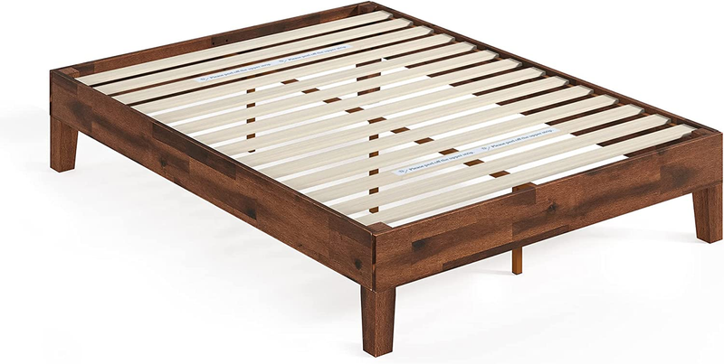 Marissa 12 Inch Deluxe Wood Platform Bed / No Box Spring Needed / Wood Slat Supp
