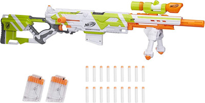 NERF Longstrike Modulus Toy Blaster with Barrel Extension 18 Elite Darts New Toy