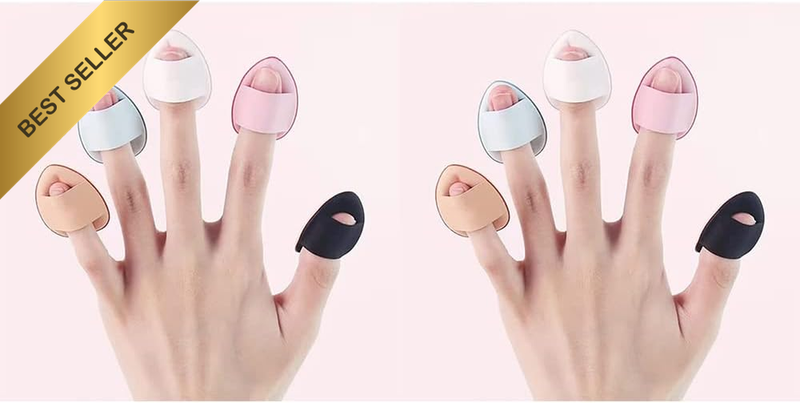 Mini Makeup Blending Powder Puff, 10PCS Soft Finger Makeup Sponges, Setting Powd